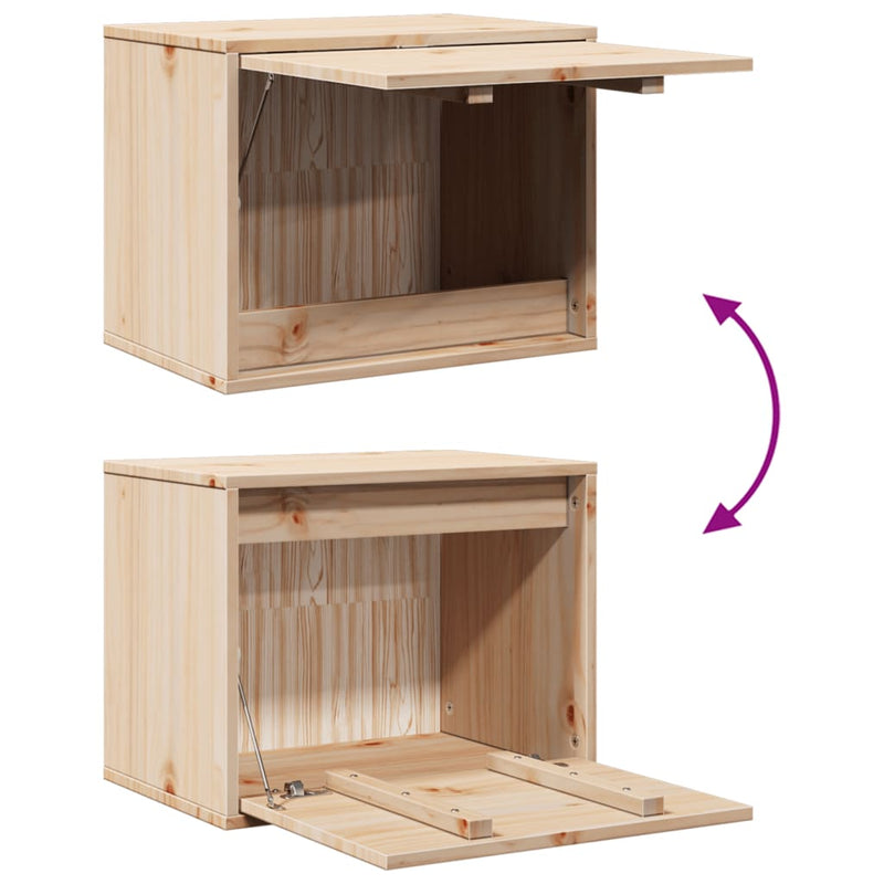 vidaXL Wall Cabinet 45x30x35 cm Solid Wood Pine