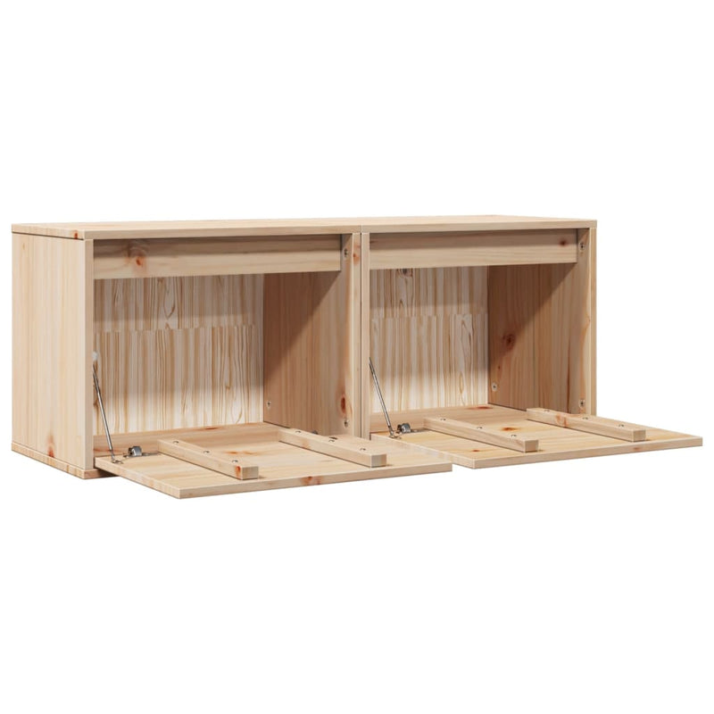 vidaXL Wall Cabinets 2 pcs 45x30x35 cm Solid Wood Pine