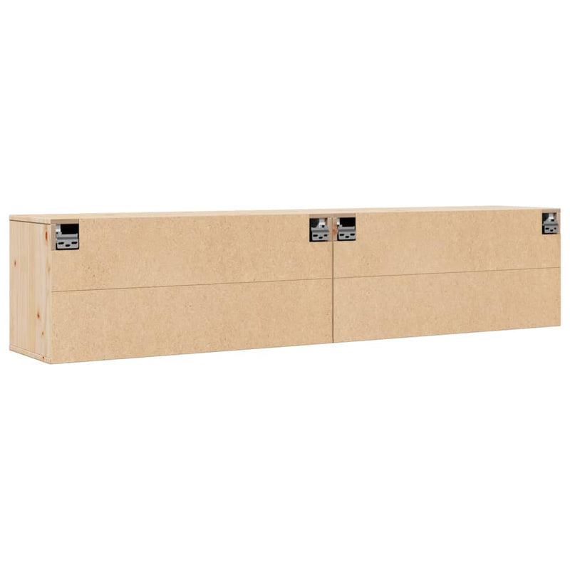 vidaXL Wall Cabinets 2 pcs 80x30x35 cm Solid Wood Pine