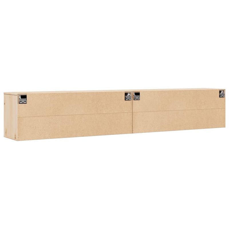 vidaXL Wall Cabinets 2pcs 100x30x35 cm Solid Wood Pine