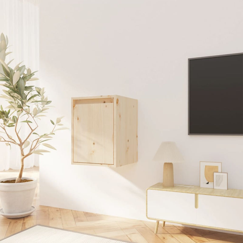 vidaXL Wall Cabinets 2pcs 30x30x40 cm Solid Wood Pine