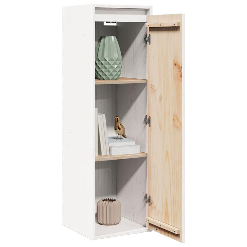 vidaXL Wall Cabinet White 30x30x100 cm Solid Wood Pine