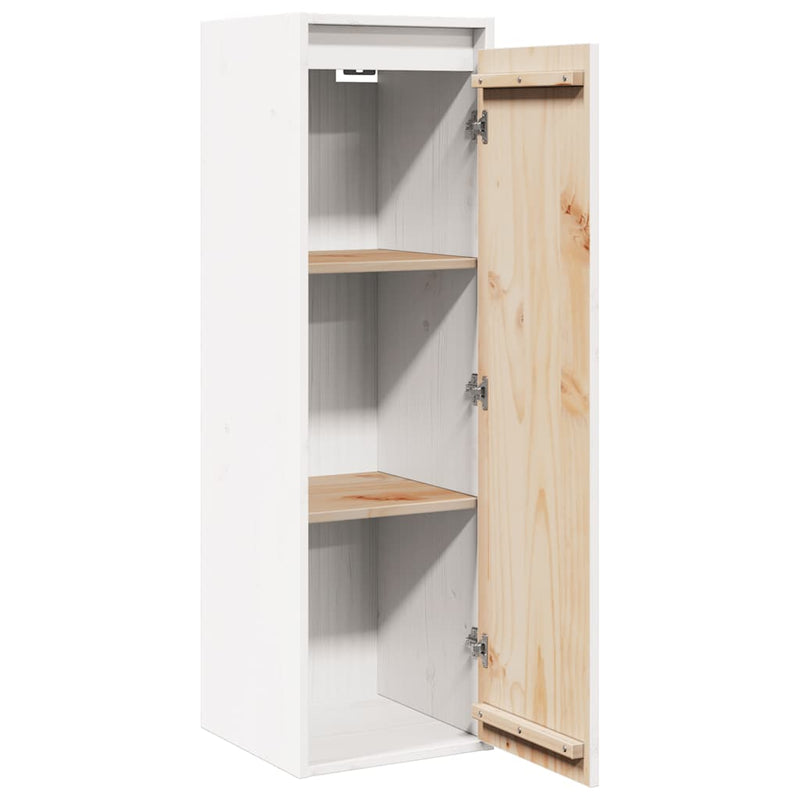 vidaXL Wall Cabinet White 30x30x100 cm Solid Wood Pine