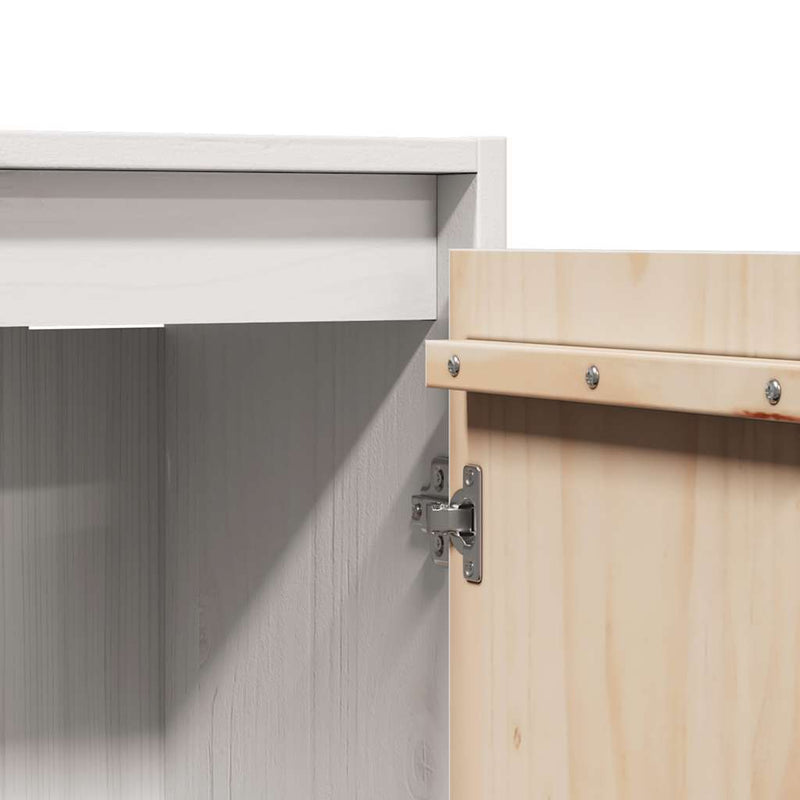 vidaXL Wall Cabinet White 30x30x100 cm Solid Wood Pine