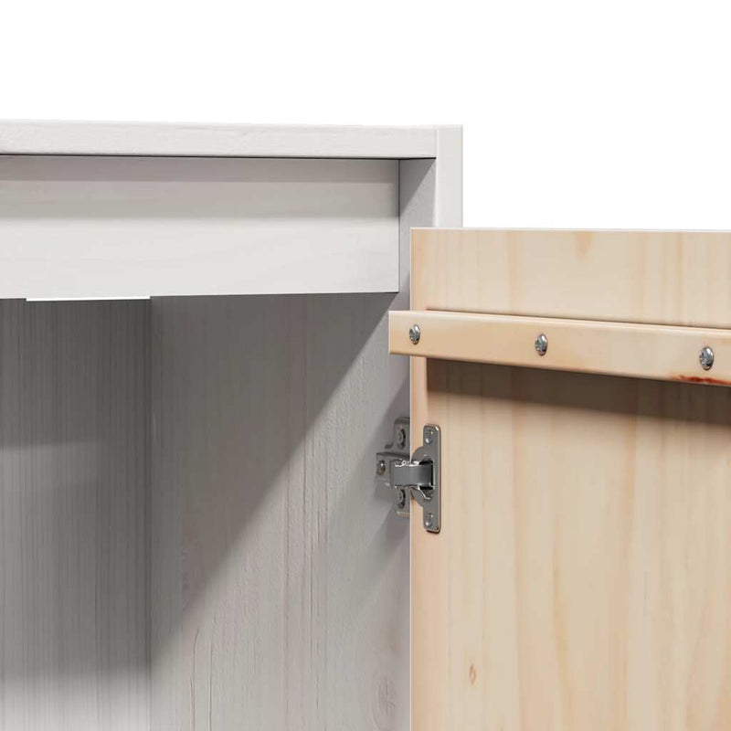 vidaXL Wall Cabinets 2 pcs White 30x30x100 cm Solid Wood Pine
