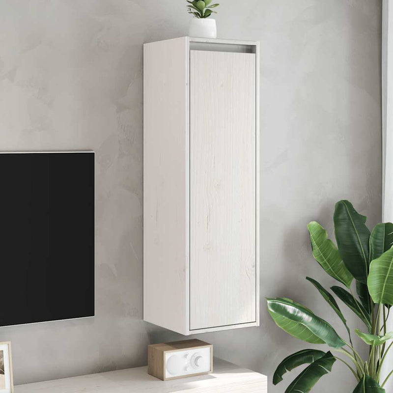vidaXL Wall Cabinets 2 pcs White 30x30x100 cm Solid Wood Pine