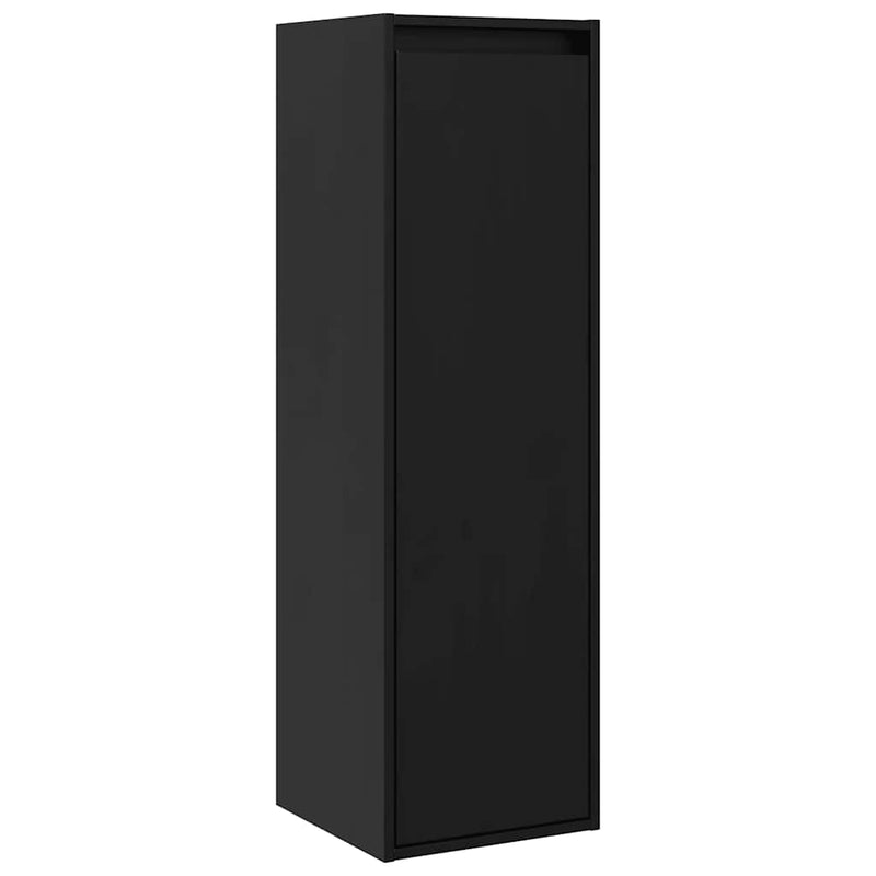 vidaXL Wall Cabinets 2 pcs Black 30x30x100 cm Solid Wood Pine