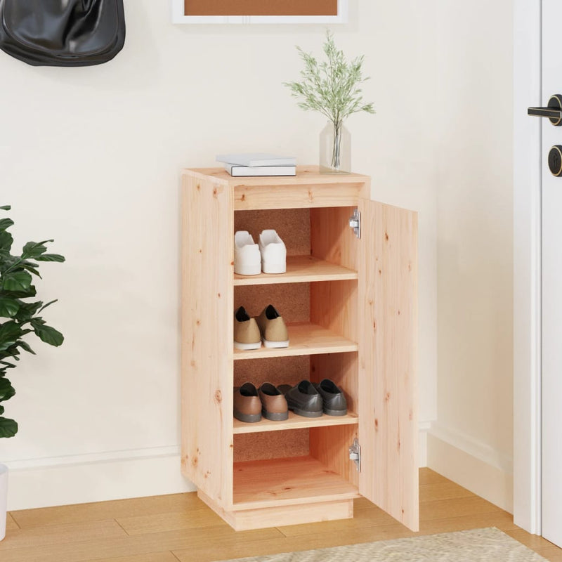 Shoe Cabinet 35x35x80 cm Solid Wood Pine