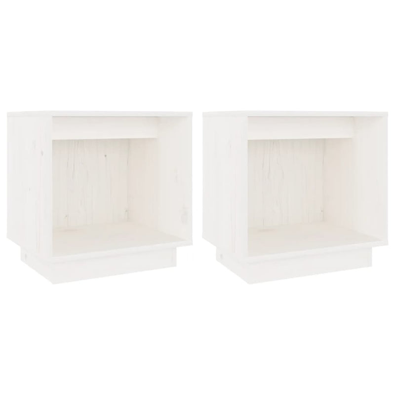 vidaXL Bedside Cabinets 2 pcs White 40x30x40 cm Solid Wood Pine