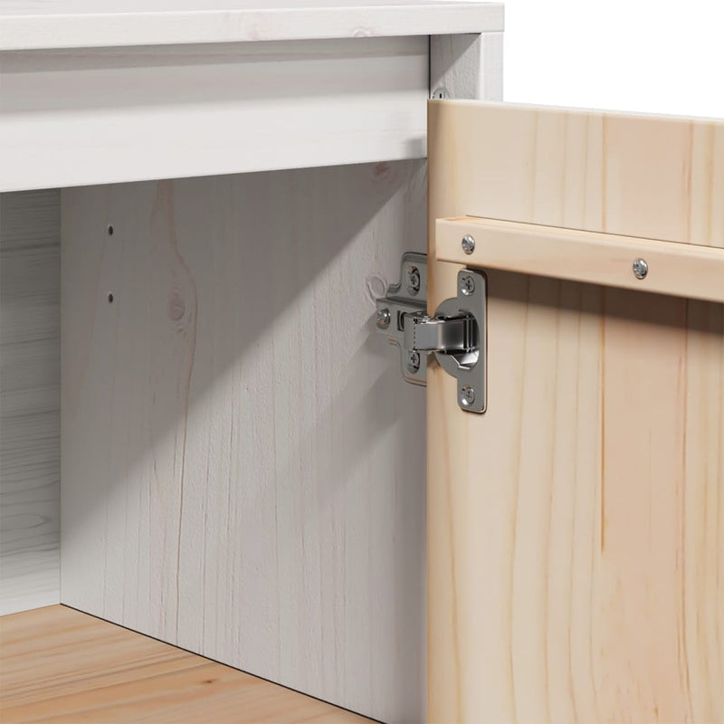 Sideboards 2 pcs White 31.5x34x75 cm Solid Wood Pine