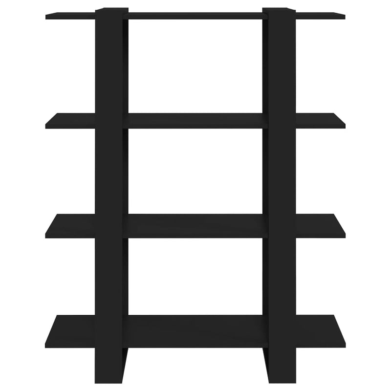 vidaXL Book Cabinet/Room Divider Black 100x30x123.5 cm