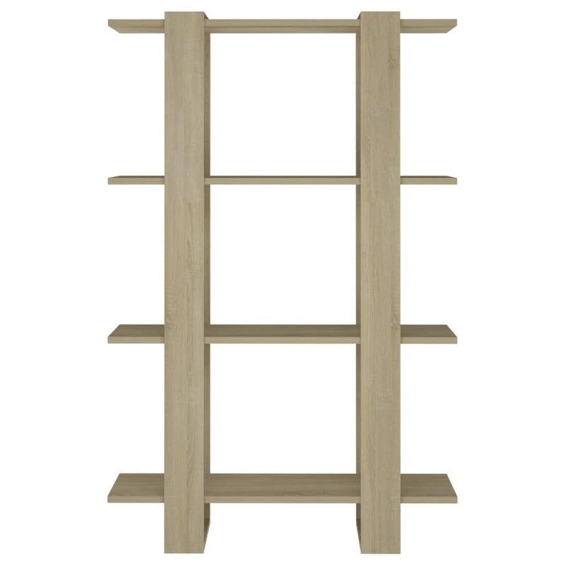 vidaXL Book Cabinet/Room Divider Sonoma Oak 80x30x123.5 cm