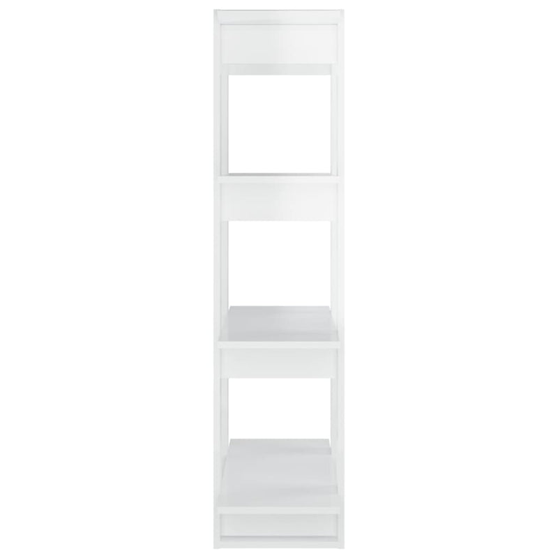 vidaXL Book Cabinet/Room Divider High Gloss White 80x30x123.5 cm