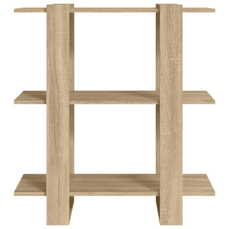 vidaXL Book Cabinet/Room Divider Sonoma Oak 80x30x87cm