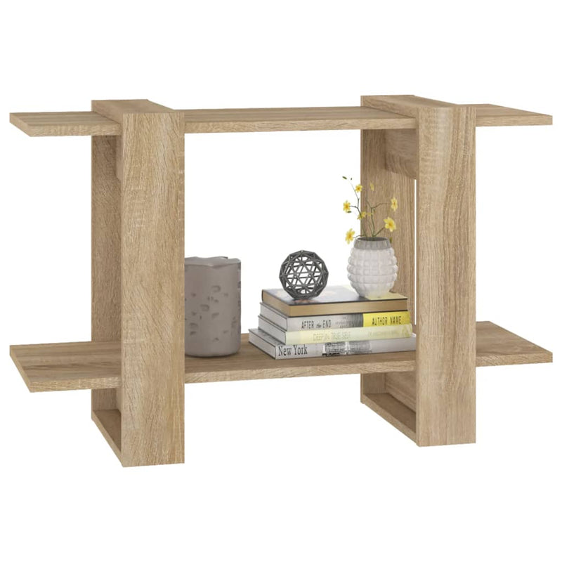 vidaXL Book Cabinet/Room Divider Sonoma Oak 80x30x51 cm