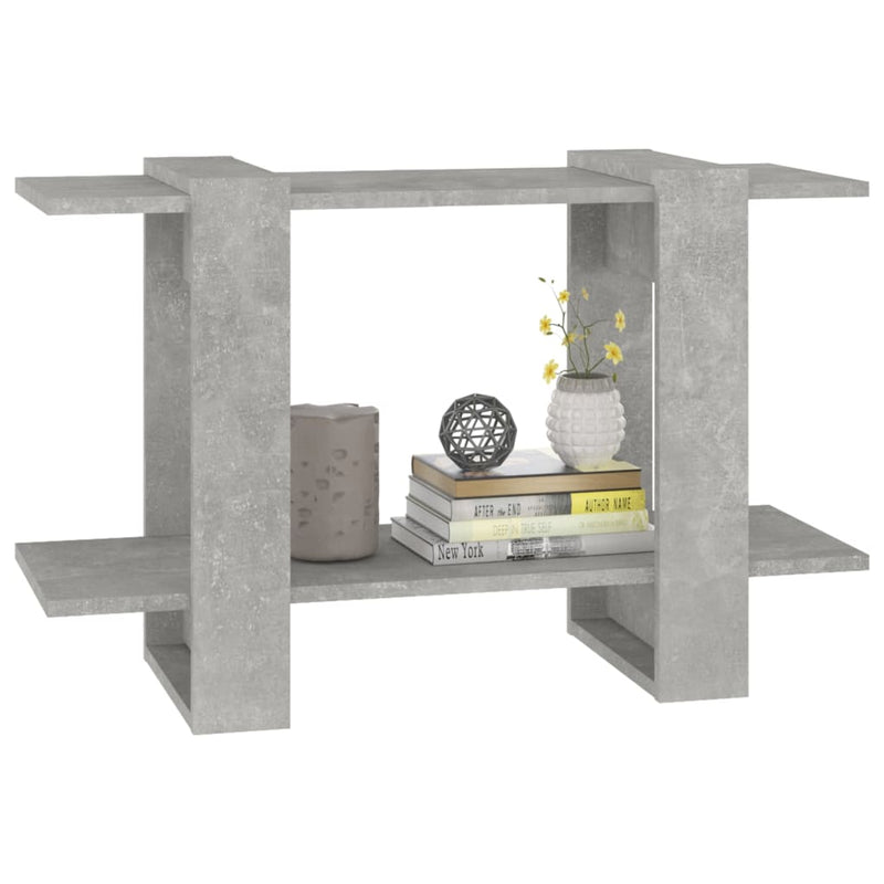 vidaXL Book Cabinet/Room Divider Concrete Grey 80x30x51 cm