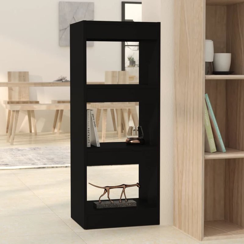 vidaXL Book Cabinet/Room Divider Black 40x30x103 cm Engineered Wood