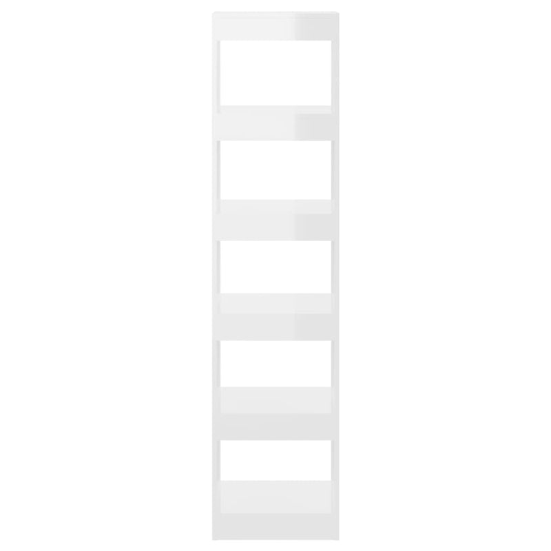 vidaXL Book Cabinet/Room Divider High Gloss White 40x30x166 cm