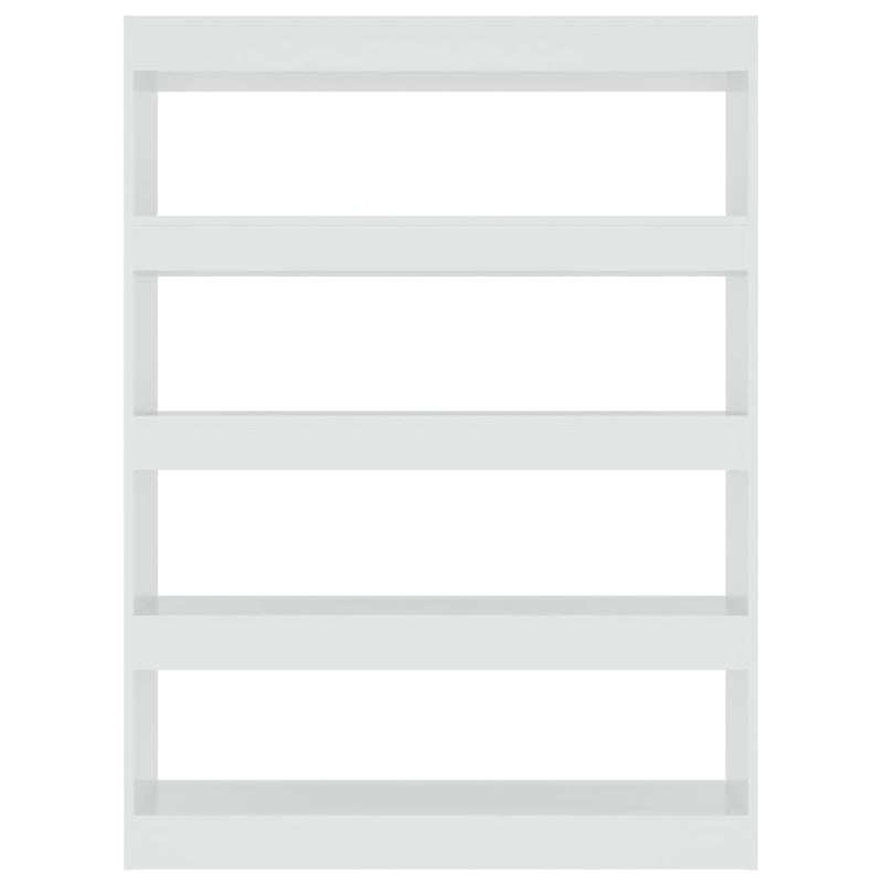 vidaXL Book Cabinet/Room Divider High Gloss White 100x30x135 cm