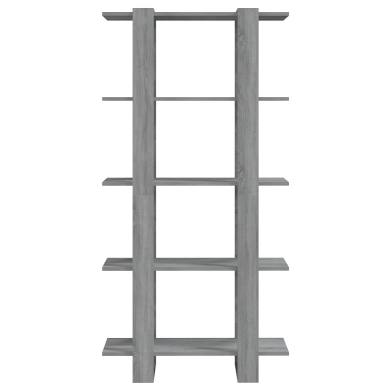 vidaXL Book Cabinet/Room Divider Grey Sonoma 80x30x160 cm Engineered Wood