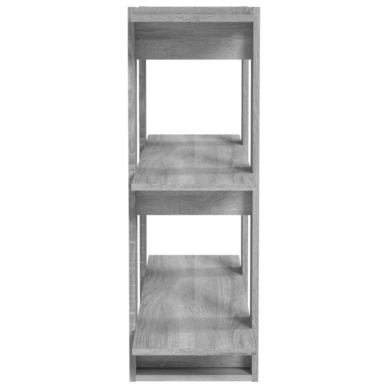 vidaXL Book Cabinet/Room Divider Grey Sonoma 80x30x87 cm