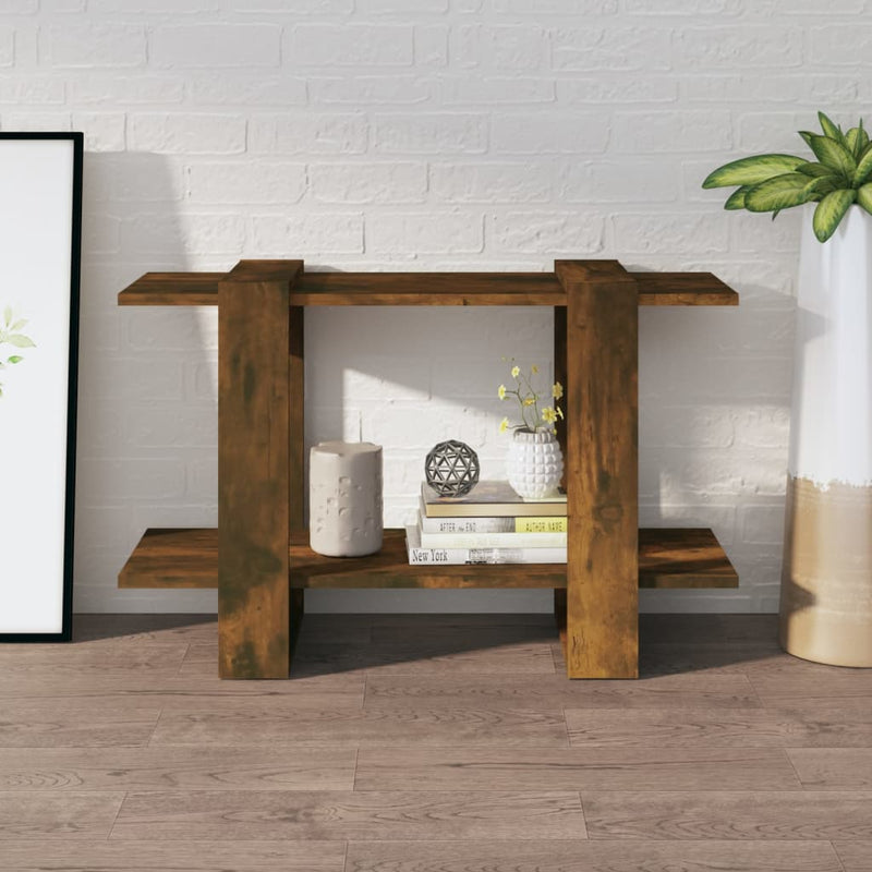 vidaXL Book Cabinet/Room Divider Smoked Oak 80x30x51 cm