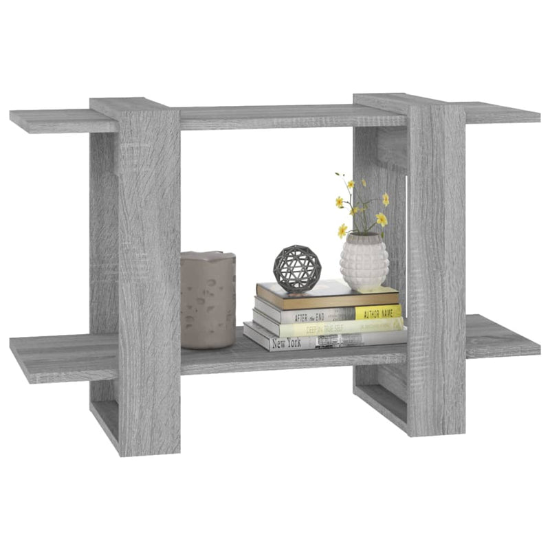 vidaXL Book Cabinet/Room Divider Grey Sonoma 80x30x51 cm