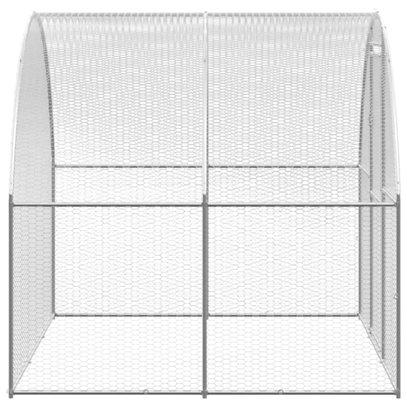 vidaXL Outdoor Chicken Coop 3x4x2 m Galvanised Steel