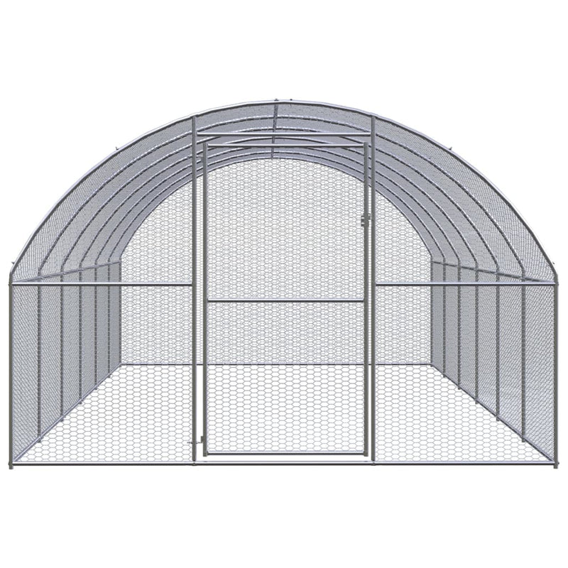 Outdoor Chicken Coop 3x6x2 m Galvanised Steel