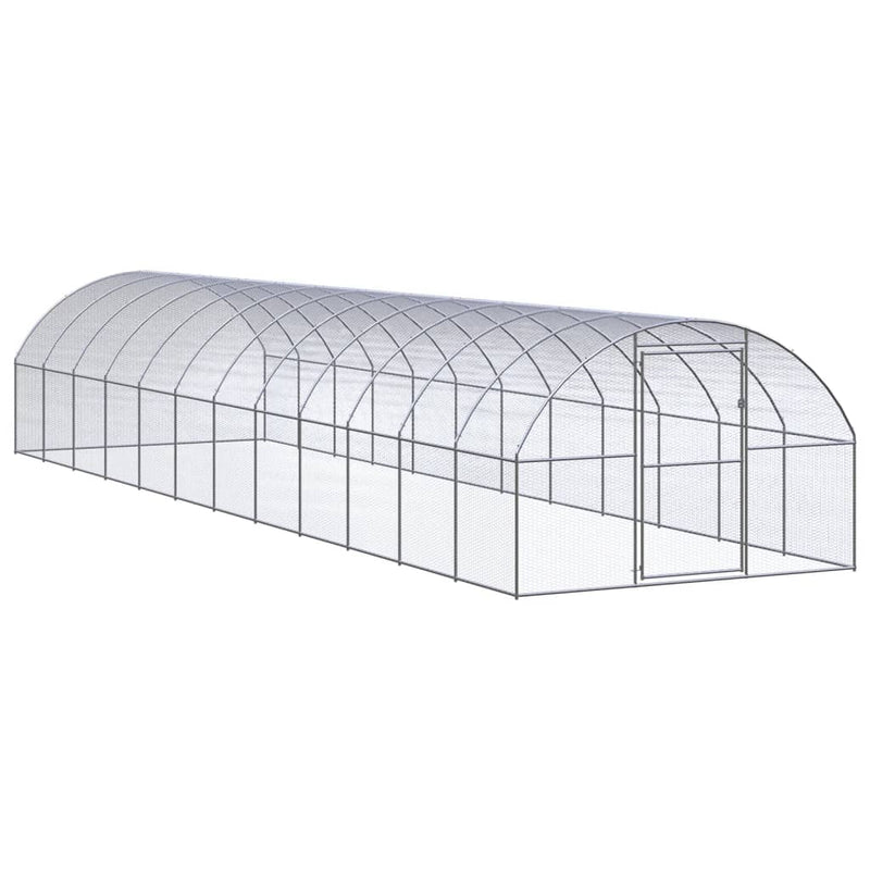 Outdoor Chicken Coop 3x12x2 m Galvanised Steel