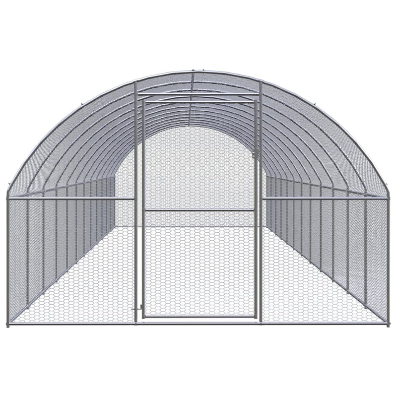 Outdoor Chicken Coop 3x12x2 m Galvanised Steel