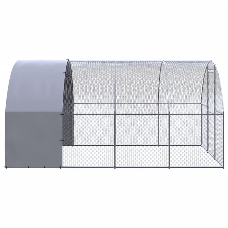 Outdoor Chicken Coop 3x4x2 m Galvanised Steel