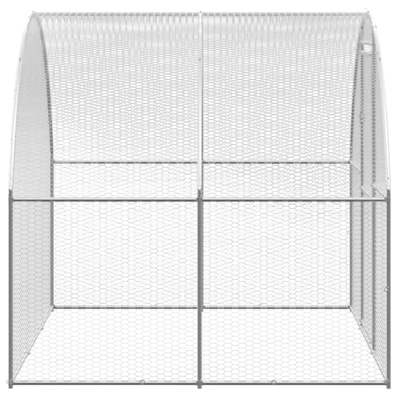 vidaXL Outdoor Chicken Coop 3x4x2 m Galvanised Steel