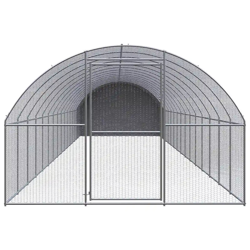 Outdoor Chicken Coop 3x16x2 m Galvanised Steel