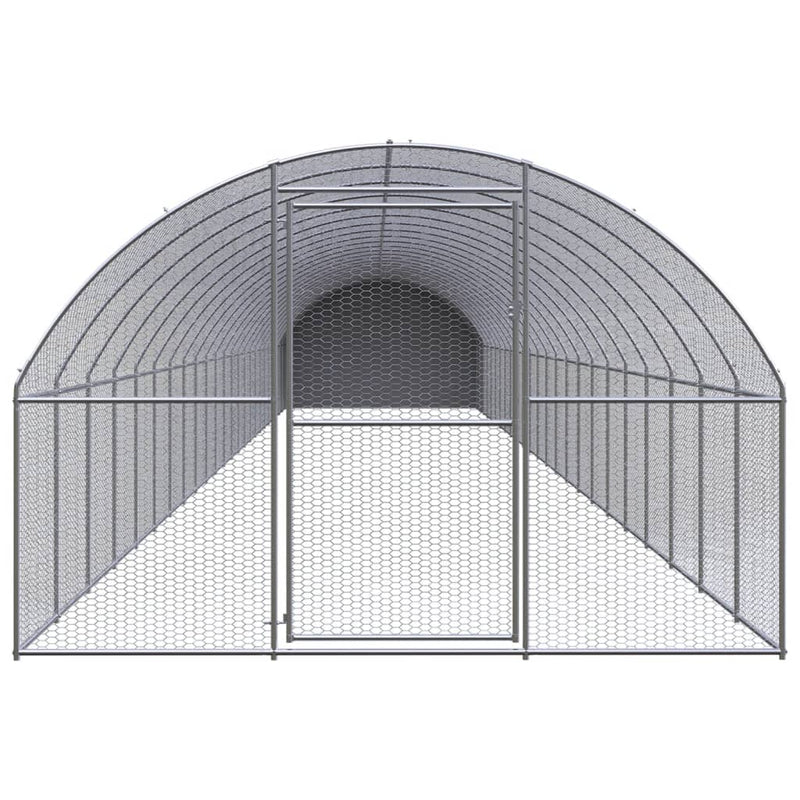 Outdoor Chicken Coop 3x24x2 m Galvanised Steel