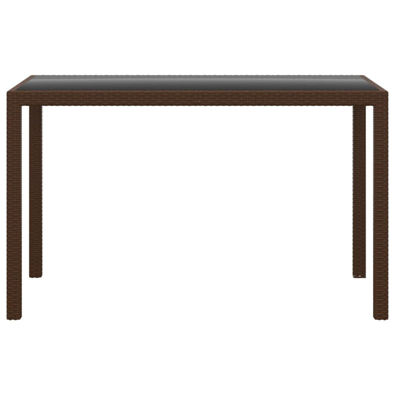 vidaXL 3 Piece Garden Dining Set with Cushions Poly Rattan Brown