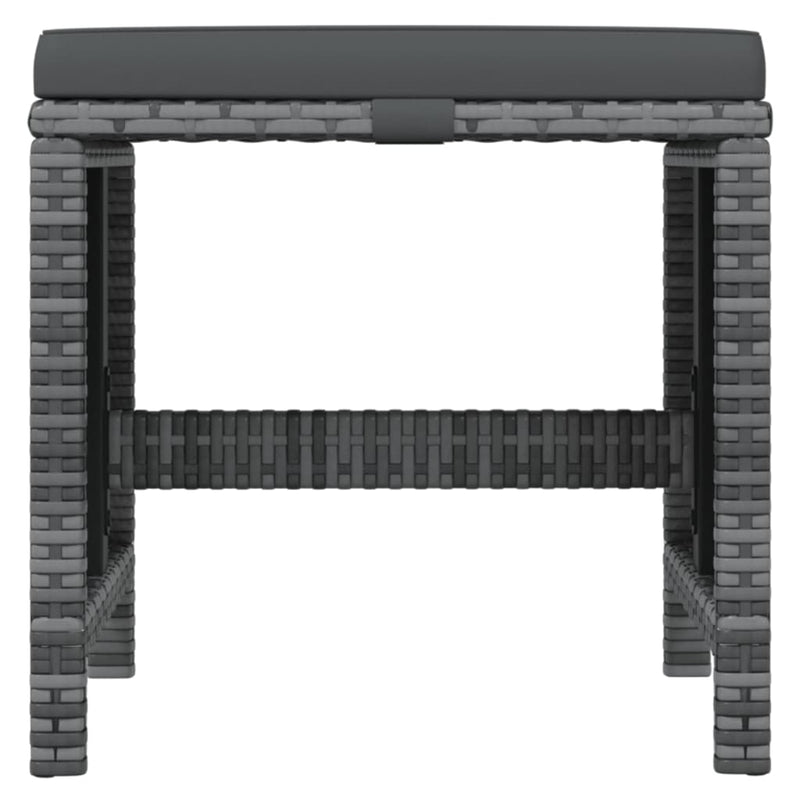 vidaXL 21 Piece Garden Dining Set with Cushions Grey Poly Rattan