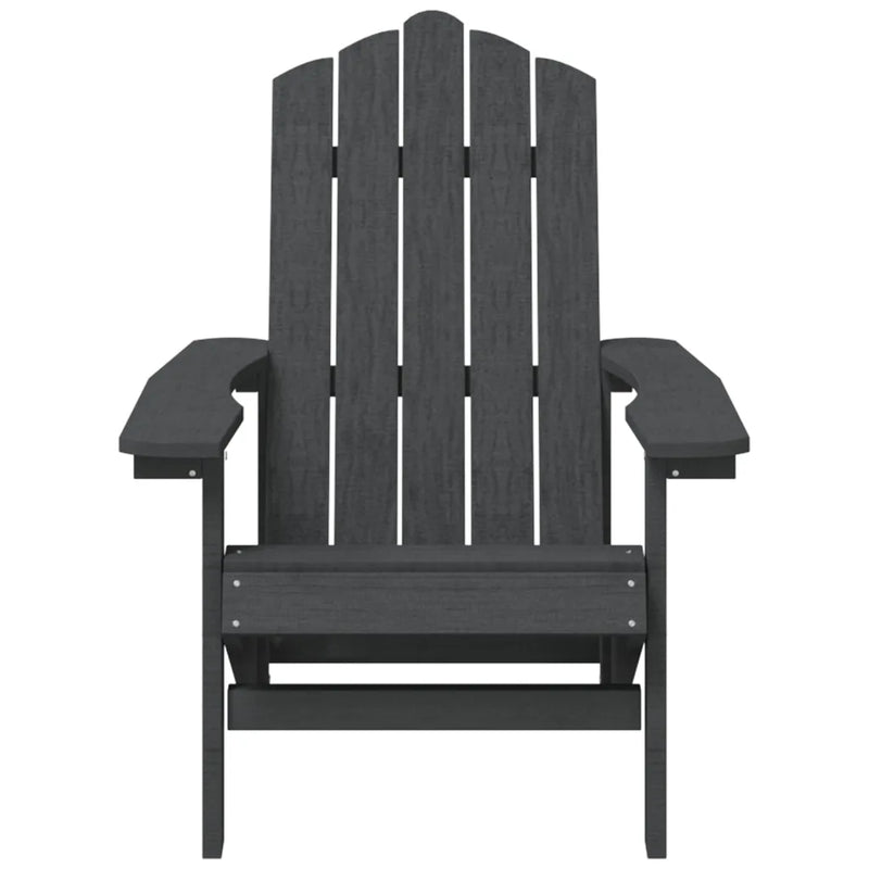 Garden Adirondack Chairs with Table HDPE Anthracite
