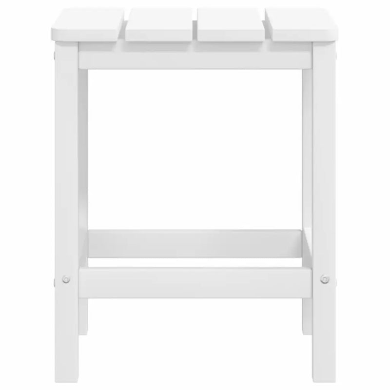 Garden Adirondack Chairs with Footstool & Table HDPE White