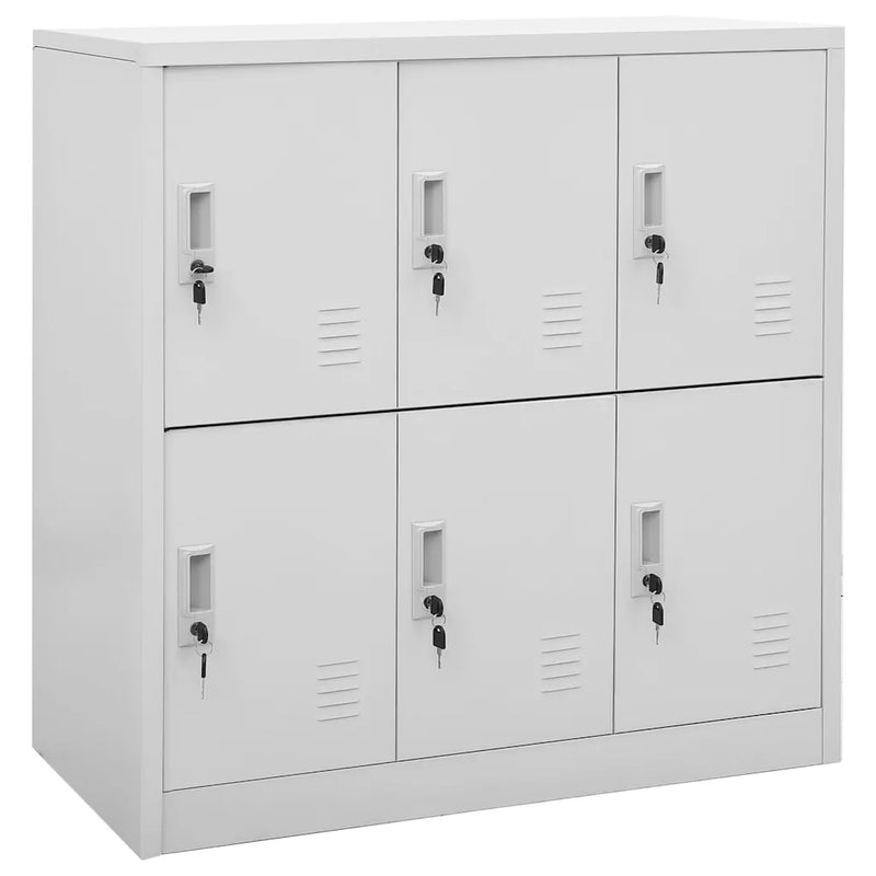 Locker Cabinets 5 pcs Light Grey 90x45x92,5 cm Steel