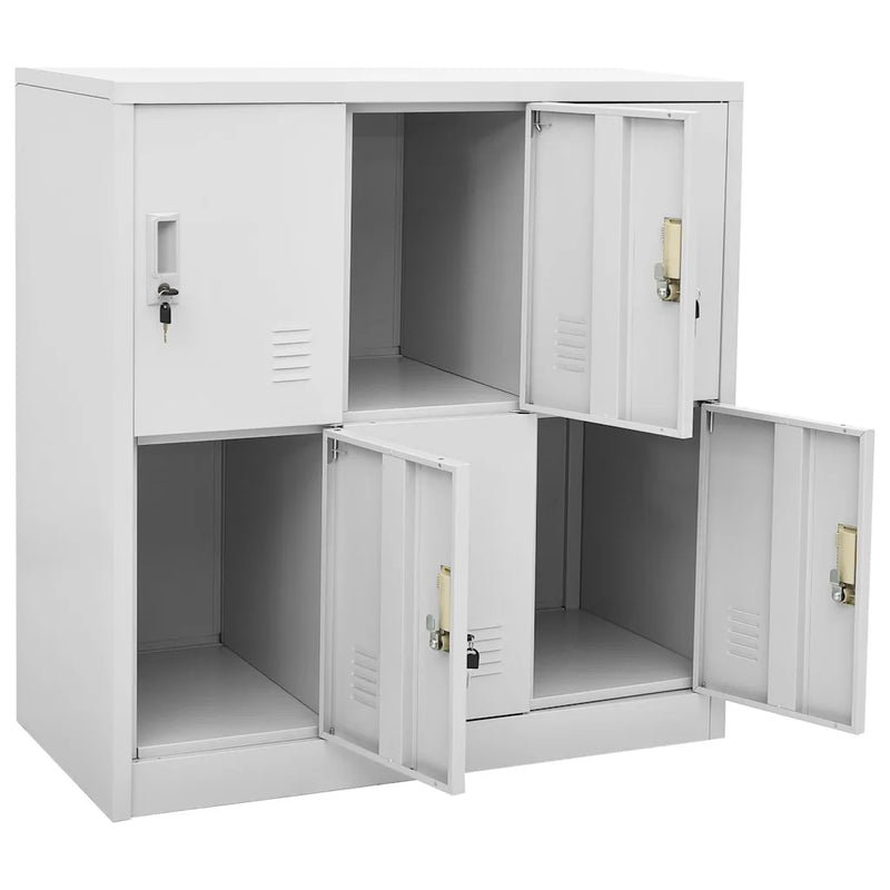 Locker Cabinets 5 pcs Light Grey 90x45x92,5 cm Steel
