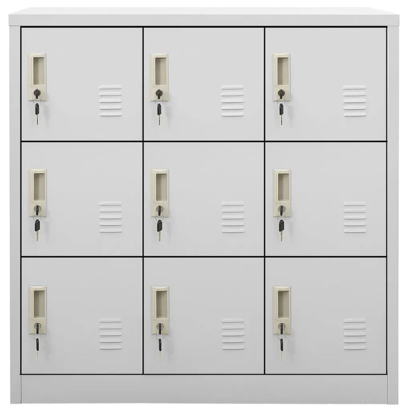 Locker Cabinets 2 pcs Light Grey 90x45x92.5 cm Steel