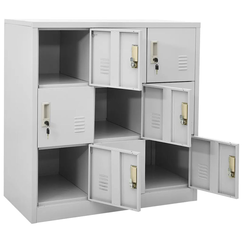 Locker Cabinets 5 pcs Light Grey 90x45x92,5 cm Steel