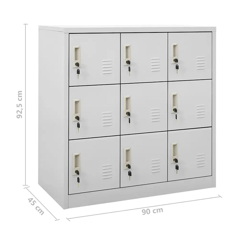 Locker Cabinets 5 pcs Light Grey 90x45x92,5 cm Steel