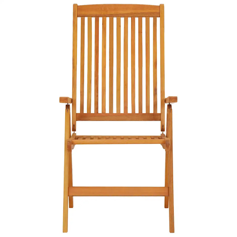 Folding Garden Chairs 2 pcs Solid Wood Eucalyptus