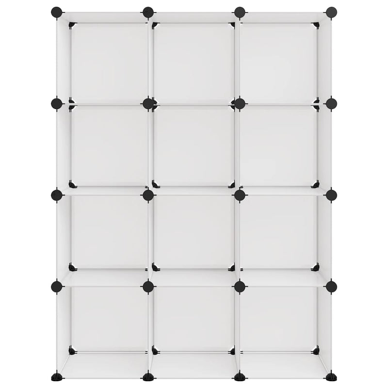 vidaXL Storage Cube Organiser with 12 Cubes Transparent PP