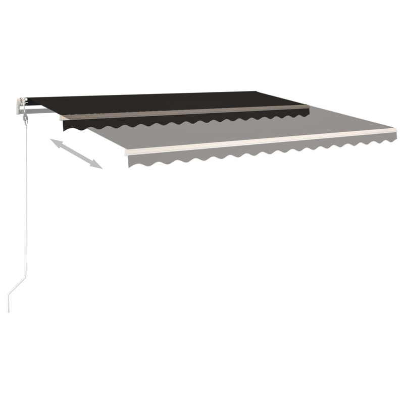 vidaXL Automatic Retractable Awning 400x300 cm Anthracite