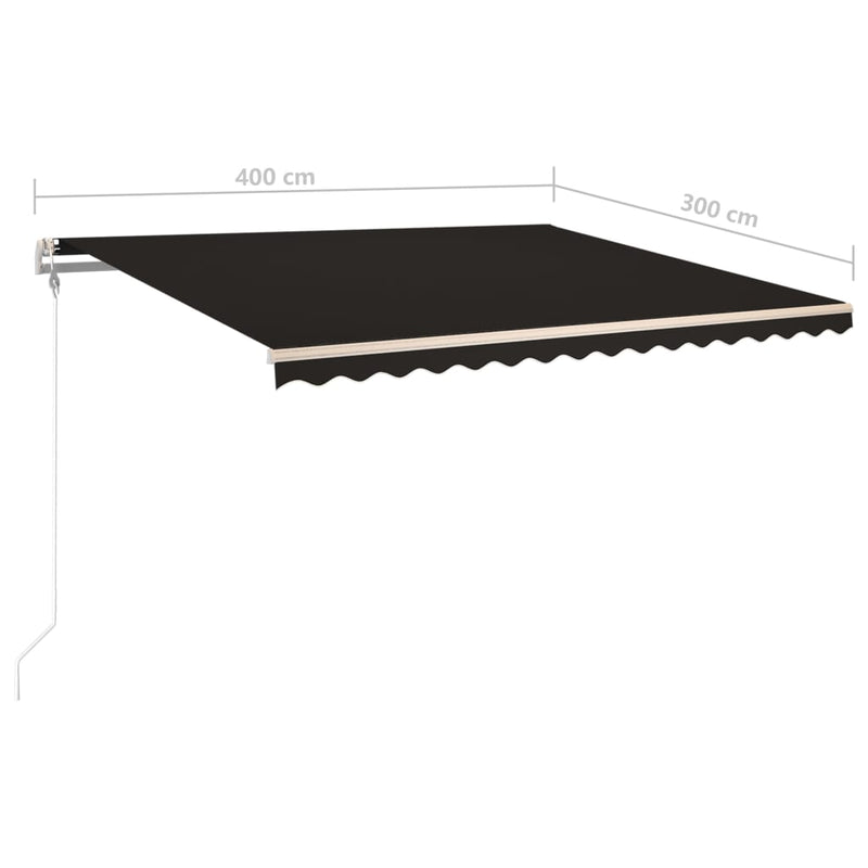 Automatic Retractable Awning 400x300 cm Anthracite