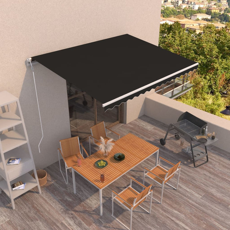 vidaXL Automatic Retractable Awning 400x300 cm Anthracite