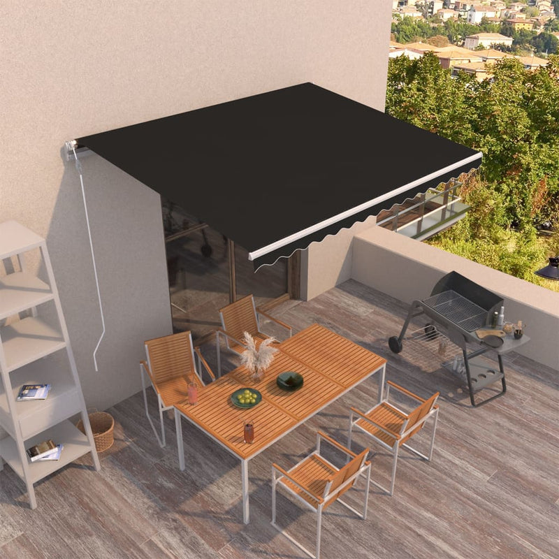 vidaXL Automatic Retractable Awning 450x300 cm Anthracite